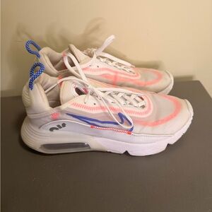 Women’s Nike Air Max 2090 White Flash Crimson Athletic Shoes